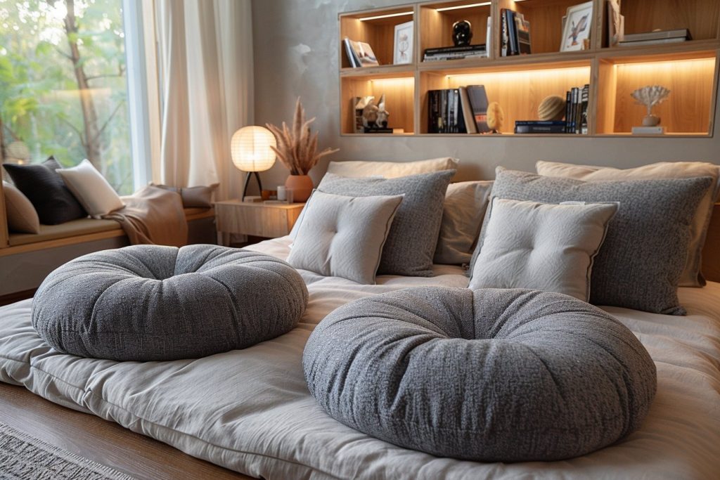 Coussins ronds : allier style et confort dans la chambre à coucher