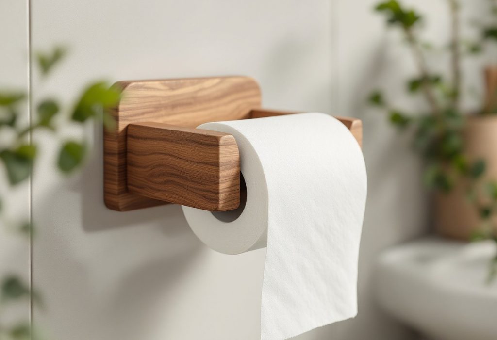 Porte-rouleau papier toilette en bois : un choix durable et élégant