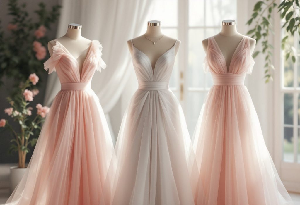 Tulle, satin, organza : le trio chic des robes de princesse modernes