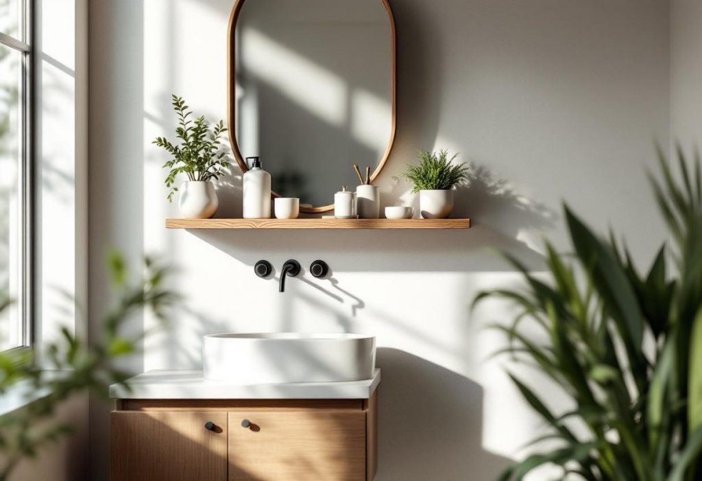 Optimiser l’espace avec une étagère murale dans votre salle de bain