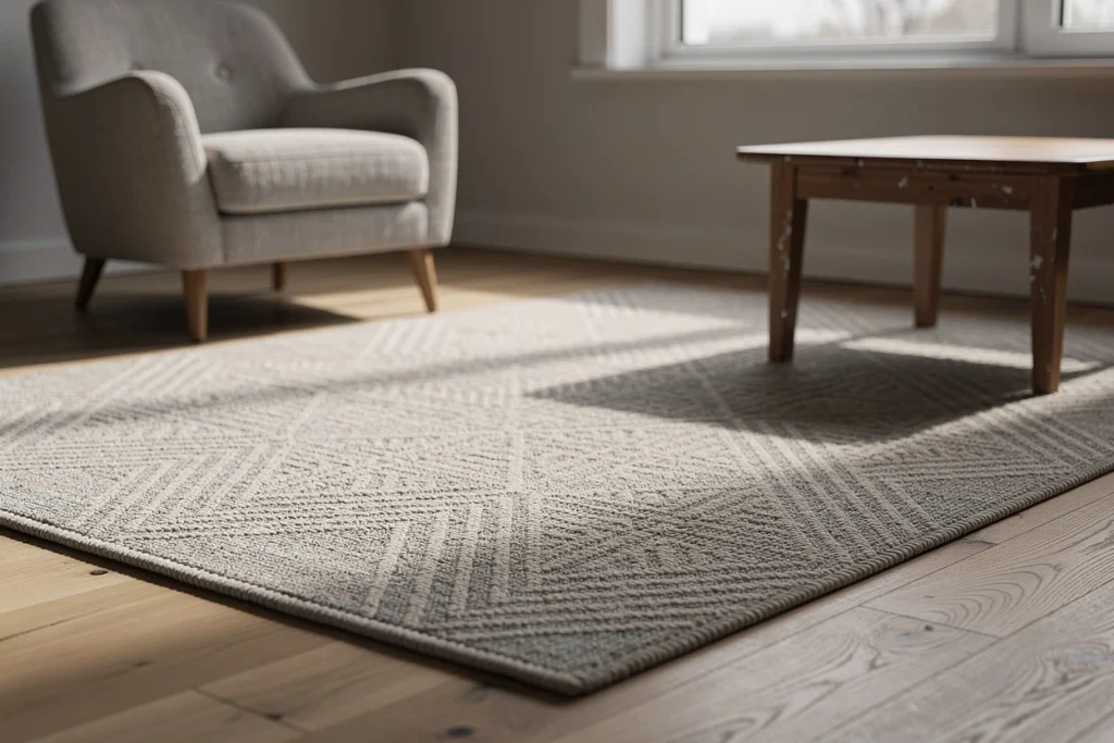 Osez le naturel : comment un tapis nordique sublime une décoration en bois clair
