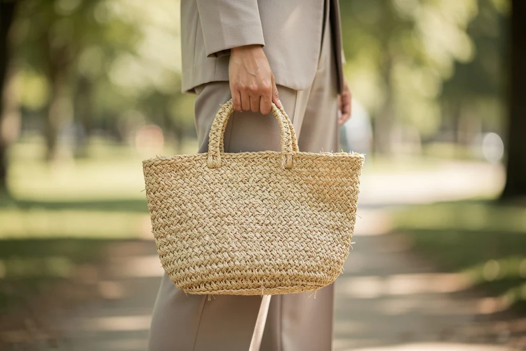 Quand le sac en paille s’impose comme statement piece : looks audacieux à oser cette saison