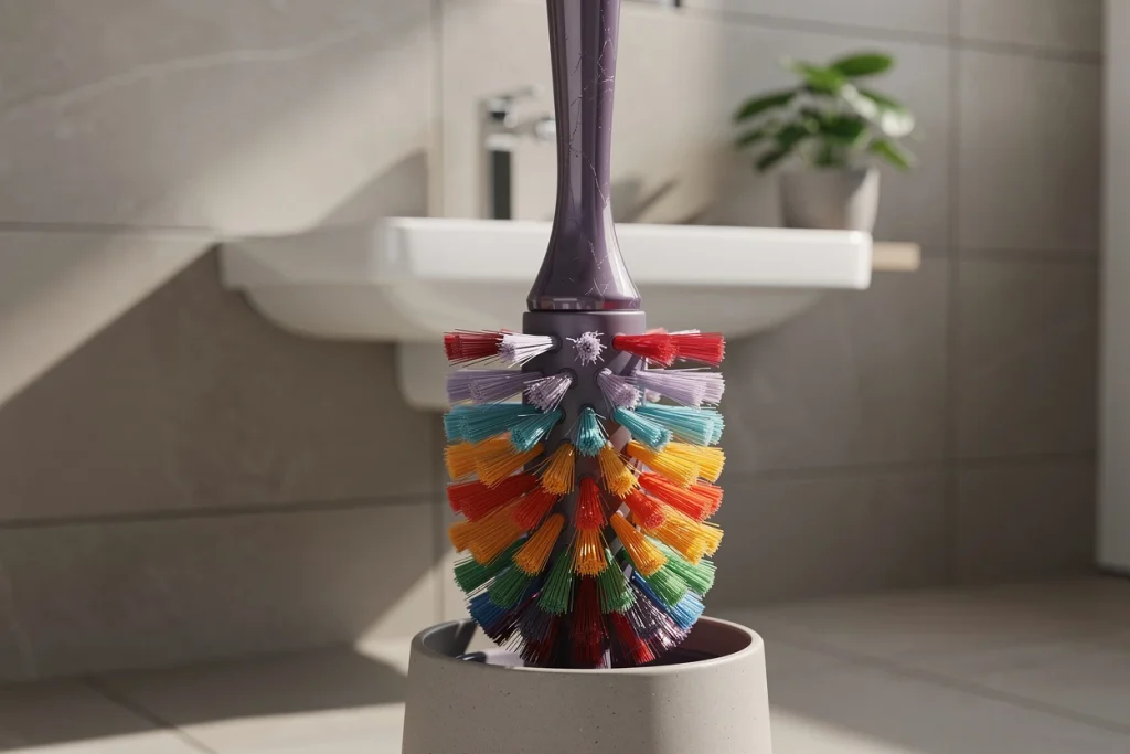 Ils ont osé la brosse wc colorée : de l’originalité jusque dans les toilettes