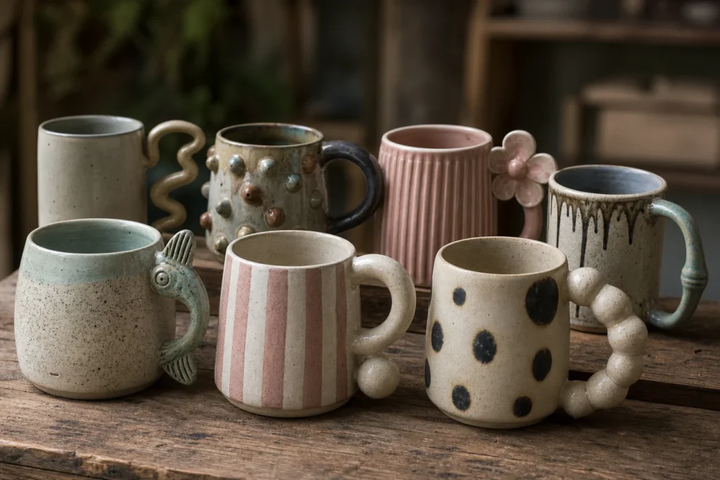 Formes originales, anses sculptées et motifs décalés : ces mugs qui attirent tous les regards